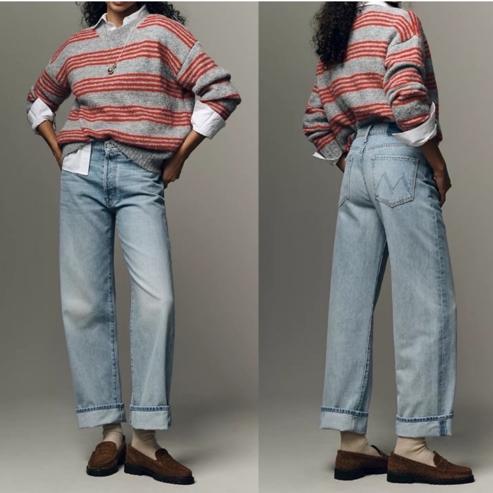 MOTHER Light Blue Straight-Leg Jeans